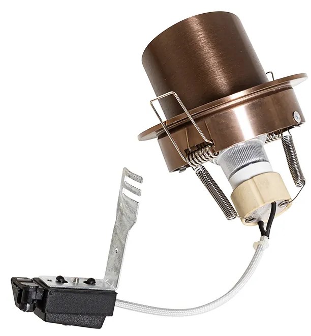 Faretto da incasso moderno bronzo scuro rotondo orientabile - Installa