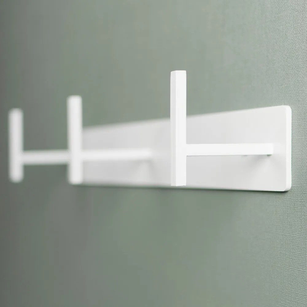 Attaccapanni da parete bianco in metallo 44 cm Chapman – Spinder Design