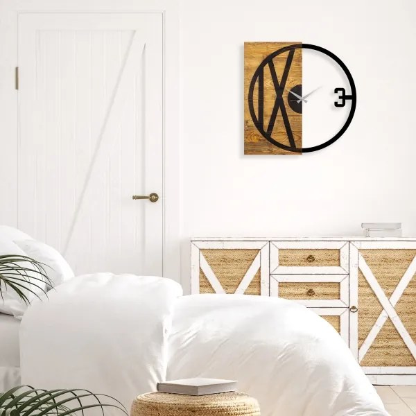 Orologio da parete 58x58 cm 1xAA legno/metallo