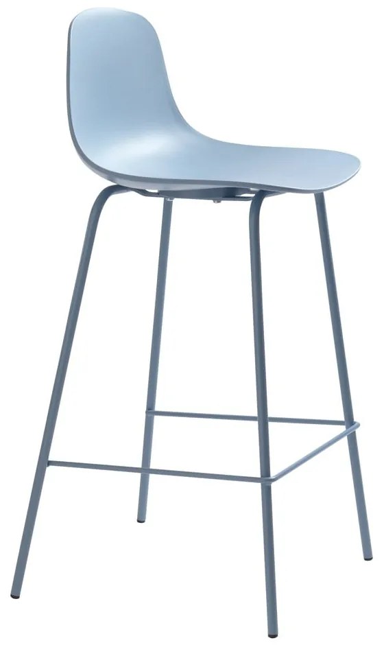Sgabello da bar azzurro in plastica (altezza della seduta 67,5 cm) Whitby – Unique Furniture