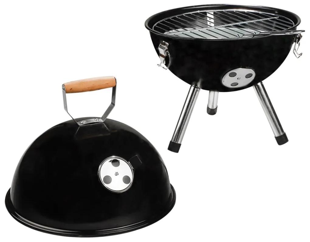 HI Mini Griglia Kettle per Barbecue a Carbone Nera