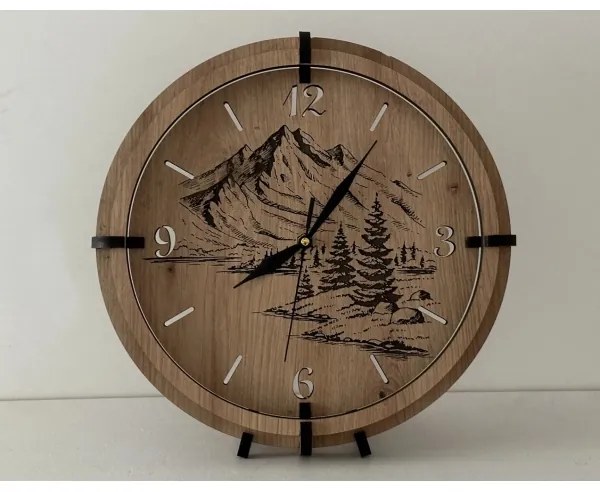 Li-Go 23697/DUB/BAT2 - Orologio LED dimmerabile con sensore, LED/1xAA, Ø 32 cm, rovere