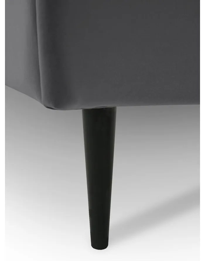 Letto grigio per bambini con contenitore 120x200 cm Mercury - Scandic