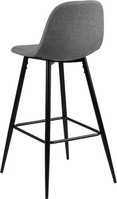Sgabello da bar grigio chiaro con base in metallo Wilma - Actona