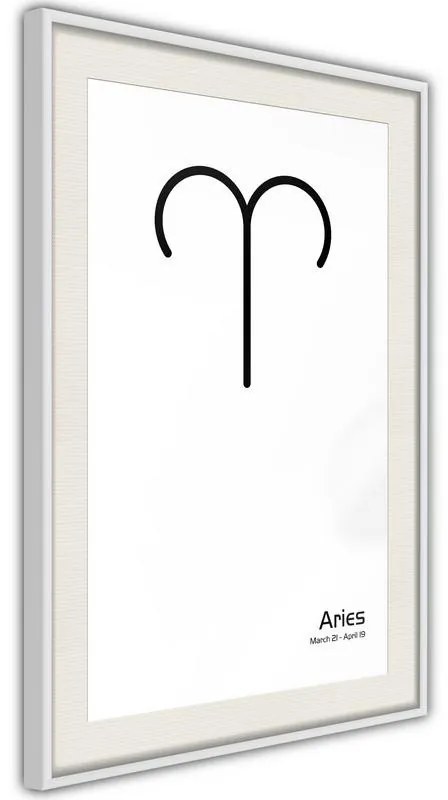 Poster  Zodiac: Aries II  Cornice Quadri Cornice nera, Larghezza x Altezza Home decor 20x30