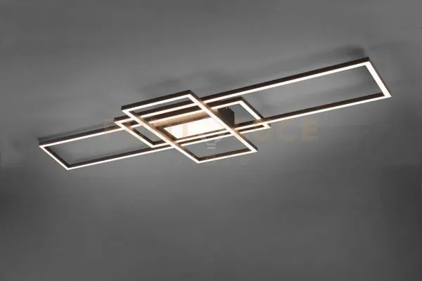 Plafoniera led irvine tre rettangoli luce centrale 620010442 antracite