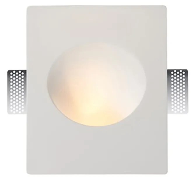 Applique da Incasso in Gesso Pitturabile Rettangolare GU10