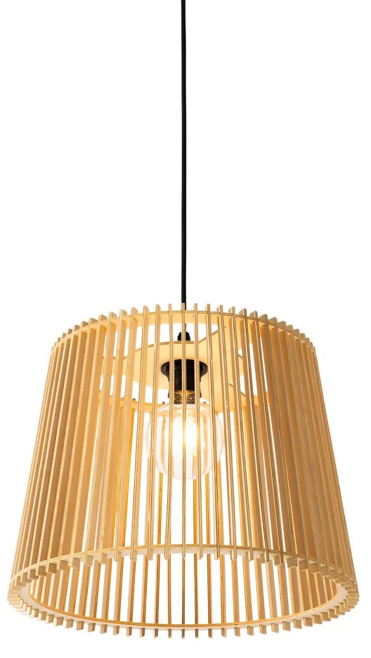 Lampada a sospensione da esterno rustica in legno IP44 - Jayla