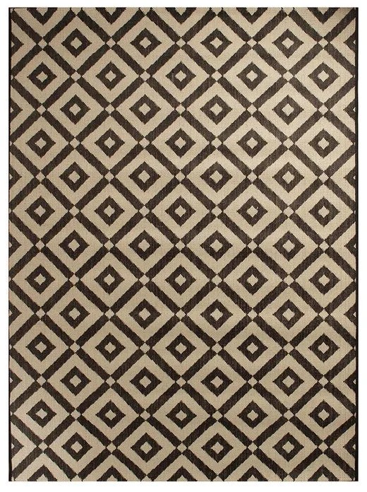 Tappeto Neven geometrico nero e bianco, L 200 x L 150 cm