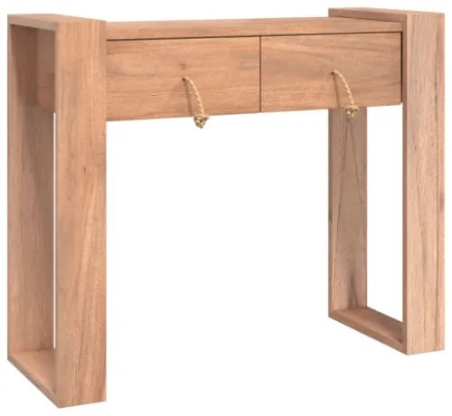 Tavolo Consolle 90x35x75 cm in Legno Massello di Teak