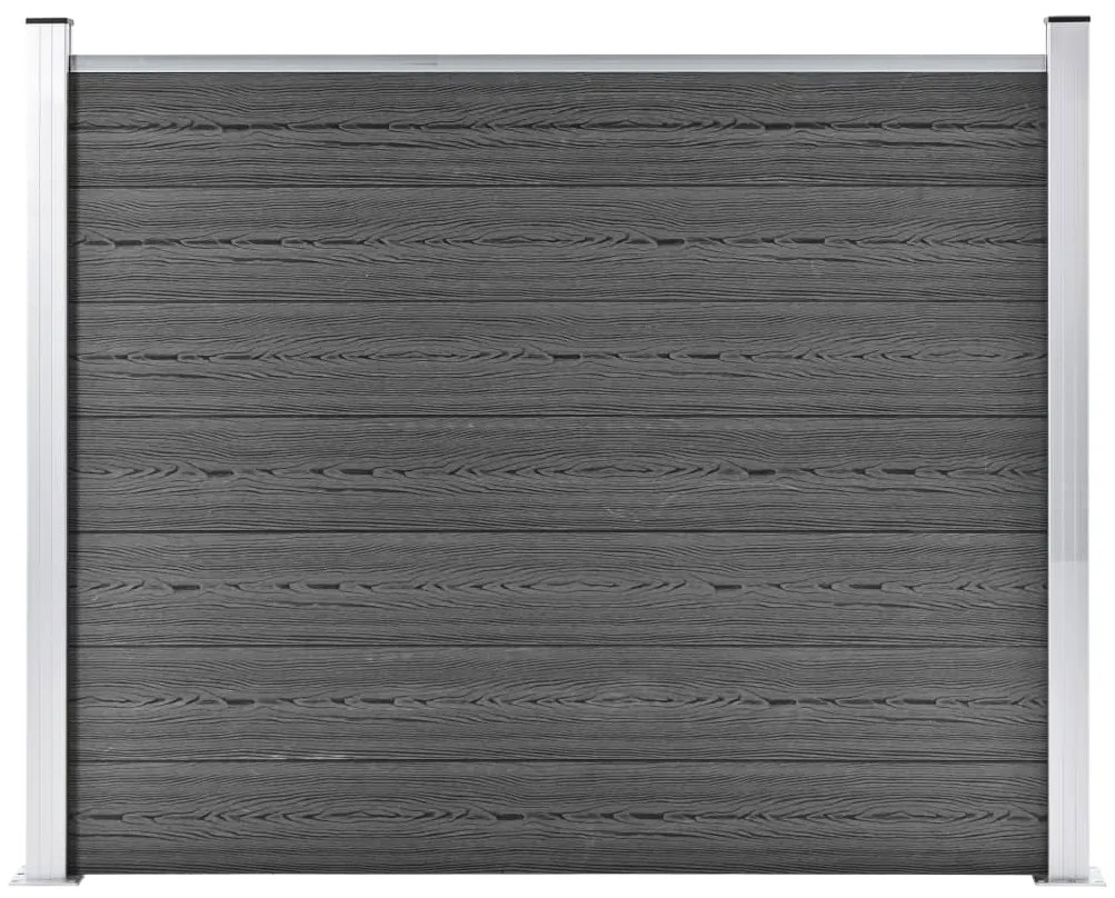 Pannello Di Recinzione İn Wpc 180x146 Cm Nero /