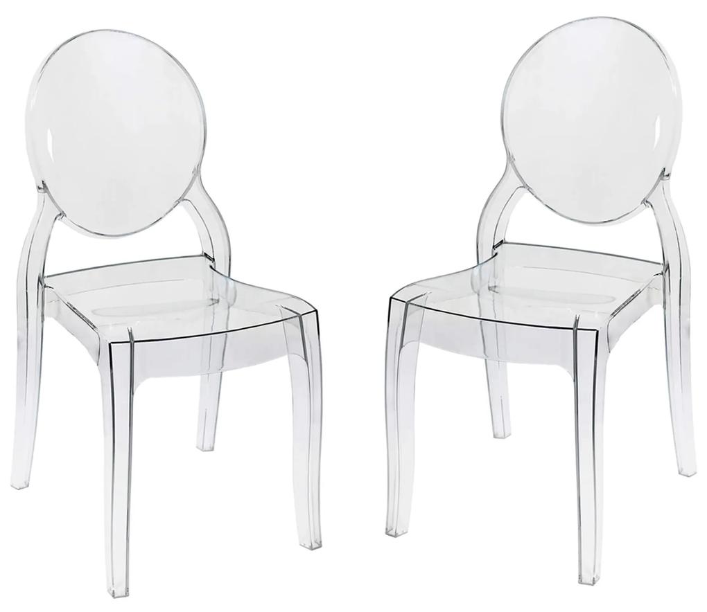 MELODIE - set di 2 sedie in policarbonato trasparente