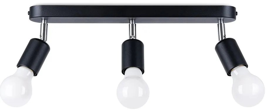 Plafoniera nera in metallo ø 6 cm Brando – Sollux