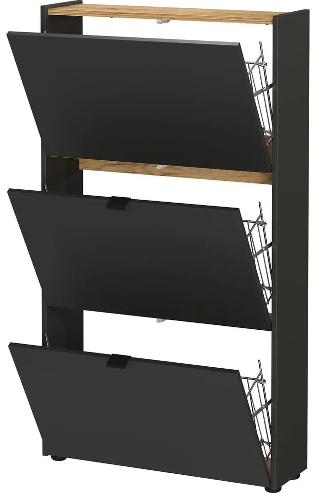 Set di mobili da ingresso color antracite 101x200x22 cm Ameca – Germania