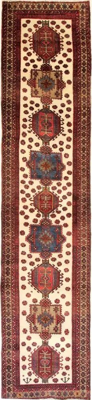 Meshkin Tappeto 450 x 90 Marrone (Iran) Annodato A Mano