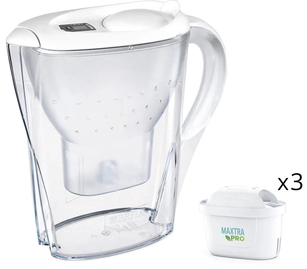 Caraffa filtrante 2,4 L Marella Brita con 3 filtri Maxtra Pro All in 1