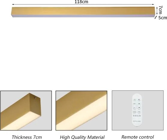 Brilagi - Plafoniera LED dimmerabile SLEEKLINE LED/40W/230V Wi-Fi Tuya oro+telecomando