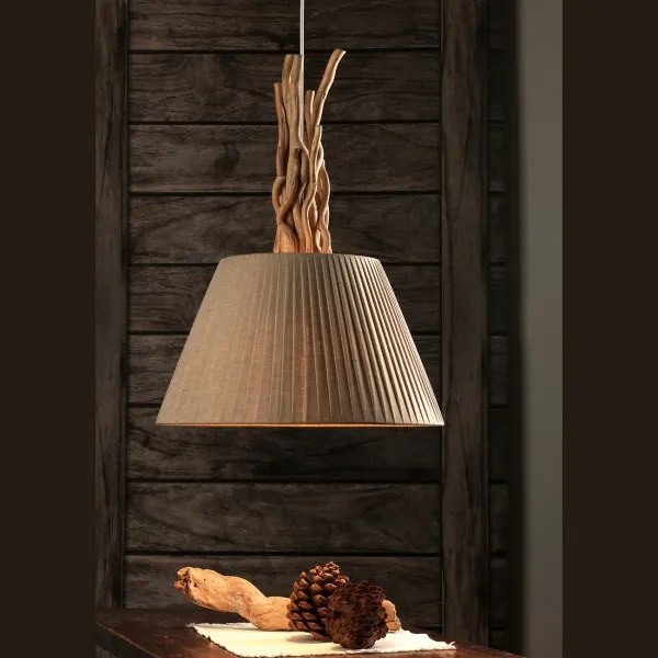 ONLI - Lampadario a sospensione con filo WOODY 1xE27/22W/230V