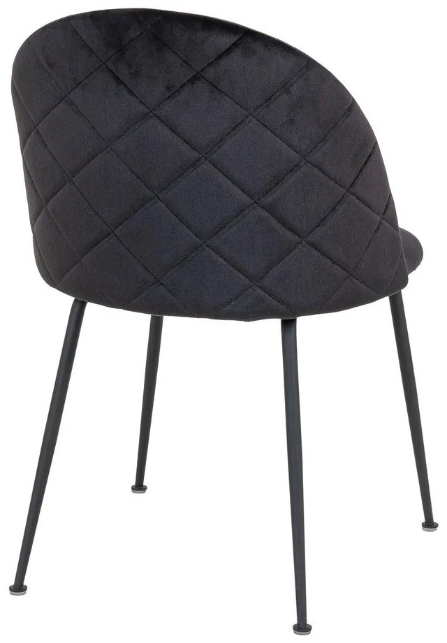 Sedie da pranzo in velluto nero in un set di 2 pezzi Geneve - House Nordic