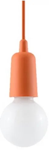 Lampadario su filo DIEGO 1xE27/60W/230V arancione