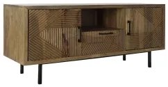 Mobile TV DKD Home Decor 125 x 40 x 54,5 cm Naturale Metallo Marrone Chiaro Legno di mango