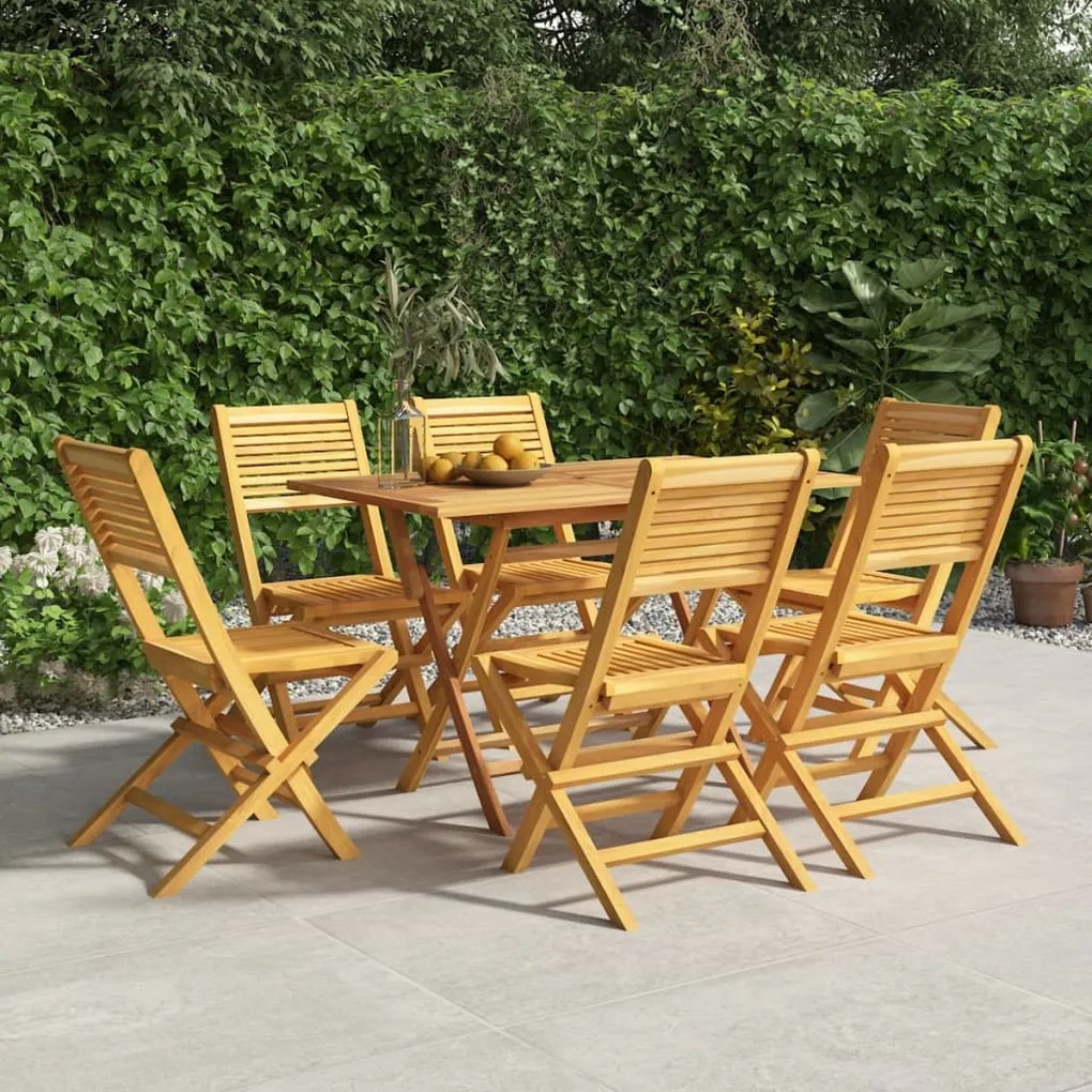 Sedie da giardino pieghevoli 6pz 47x62x90cm legno massello teak