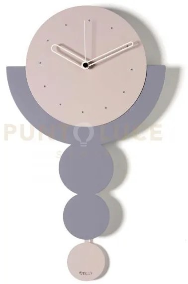 Orologio a pendolo trilogy gelso ,glicine ,gelso in ferro 29x49,5hcm
