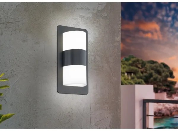 Eglo 98086 - Applique da esterno CISTIERNA 2xE27/10W/230V IP44 antracite