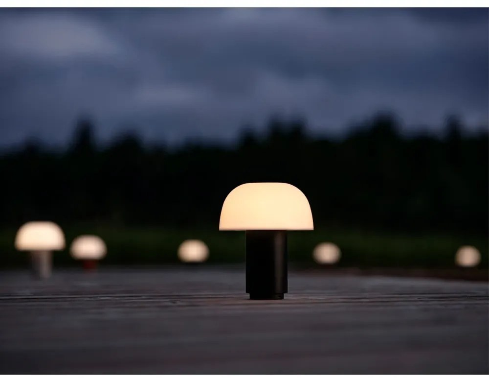 Lampada da tavolo dimmerabile a LED in alluminio nero (altezza 22 cm) Harvest - Zone