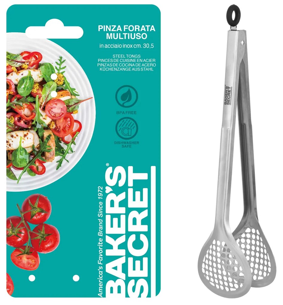 Pinza da cucina in acciaio 30 cm Baker's Secret