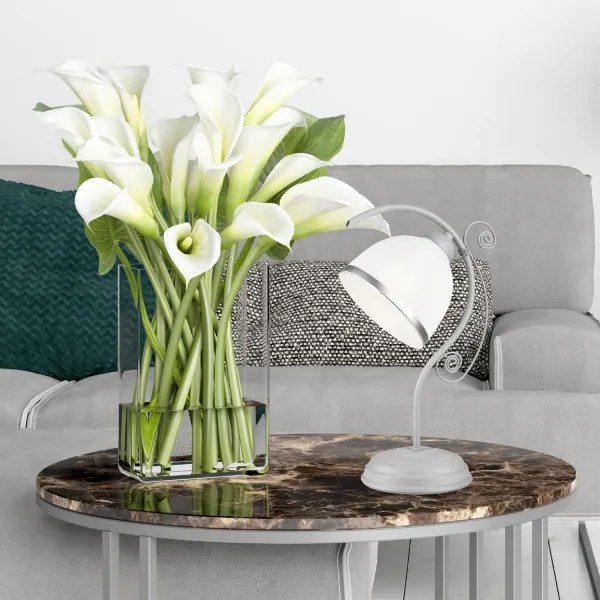 Lampada da tavolo RETRO II 1xE27/60W/230V argento