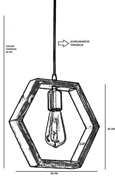 Lampadario su filo GEOMETRIK 1xE27/60W/230V