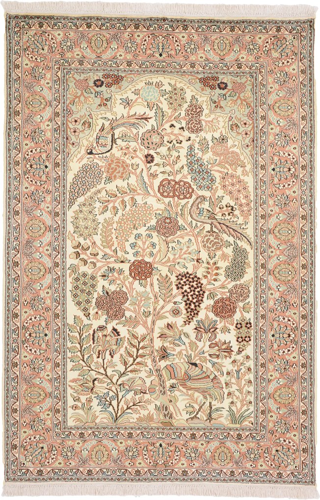Cashmere Silk Tappeto orientale 190 x 130 (Indian) Annodato A Mano
