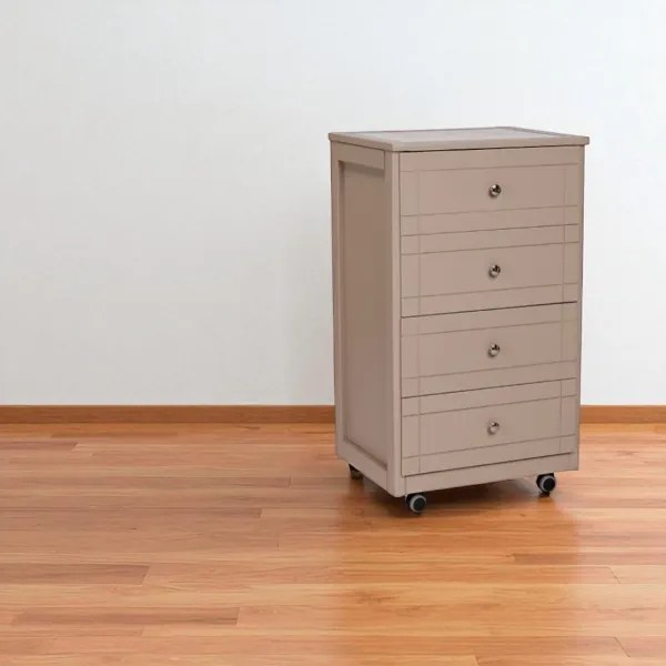 Carrello Cassettiera Giada con piano mattonelle in ceramica TORTORA