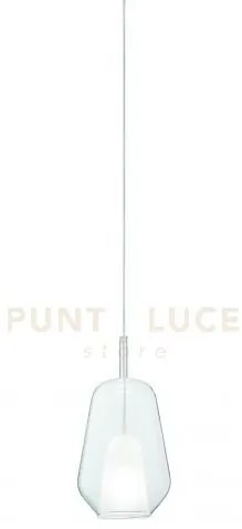Vetro thelma 1 trasparente d.19cm h.35cm 1 luce attacco e27 base d'...