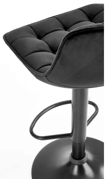 Sgabello bar 106x43 cm nero