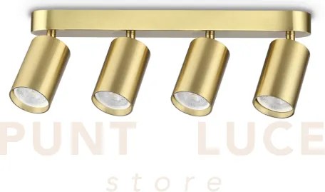 Dynamite faretto ottone orientabile 4 luci attacco gu10 38,5cm lamp...