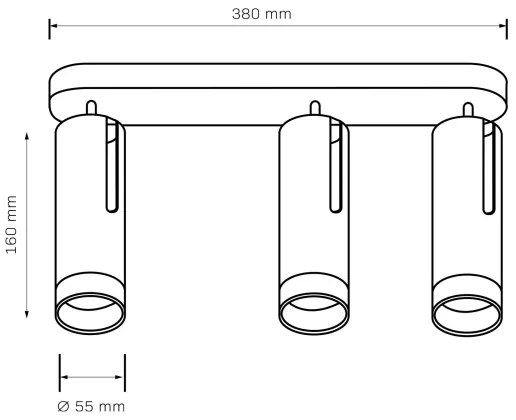 Faretto FADO 3xGU10/10W/230V bianco