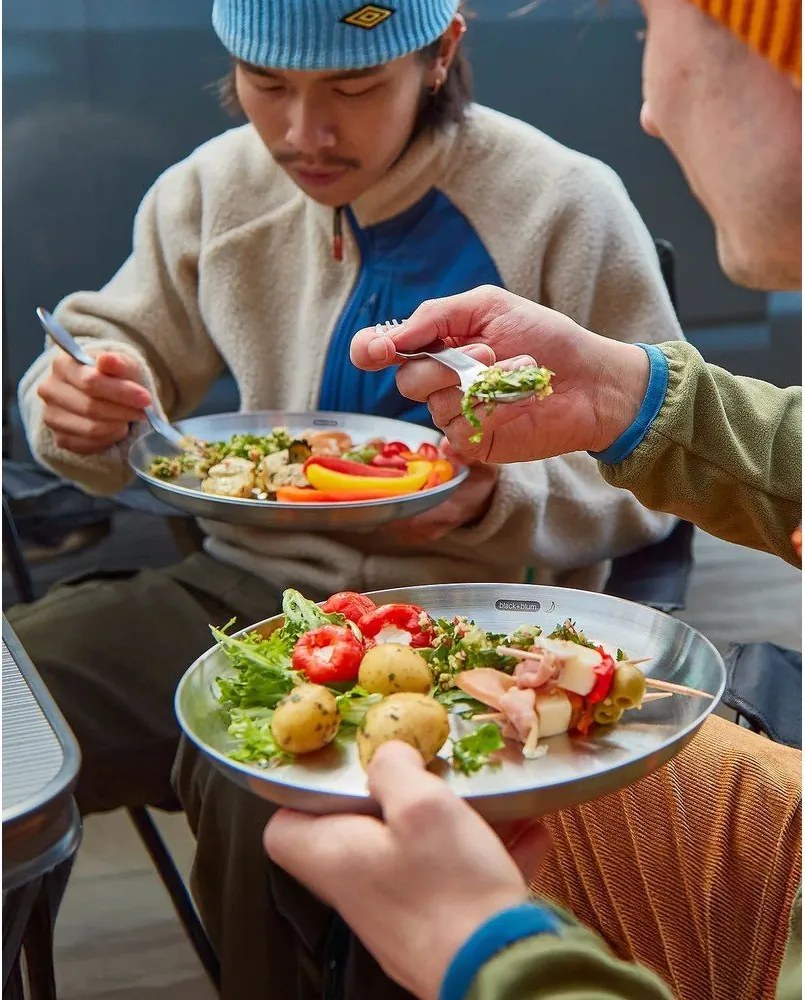 Set di piatti argentati in acciaio inox 4 pz ø 25,5 cm – Black + Blum