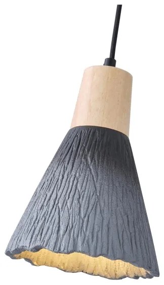 Lampadario a sospensione con filo 1xE27/15W/230V grigio