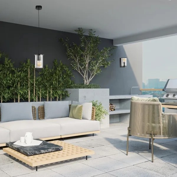 Argon 8748 - Applique da esterno NORFOLK 1xE27/15W/230V IP44 nero