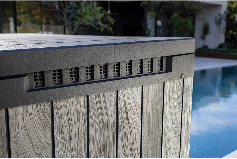 Contenitore da giardino grigio in plastica Deco – Keter