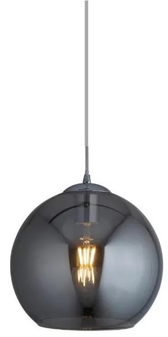 Searchlight 1621SM - Lampadario a sospensione con filo BALL 1xE27/60W/230V nero