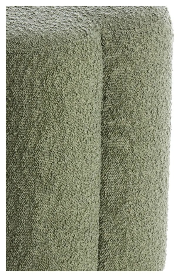 Sgabello in tessuto bouclé verde Nalani - Light &amp; Living