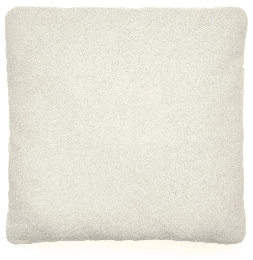 Kave Home - Cuscino Martina in in tessuto bouclé écru 52 x 52 cm
