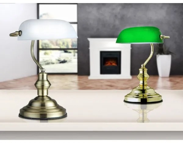 GLOBO 2491 - Lampada da tavolo ANTIQUE 1xE27/60W verde- oro