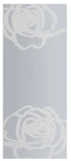 Anta per porta scorrevole esterno muro Rose in vetro nero serigrafato, L 88 x H 215 cm spessore 8 mm, apertura reversibile