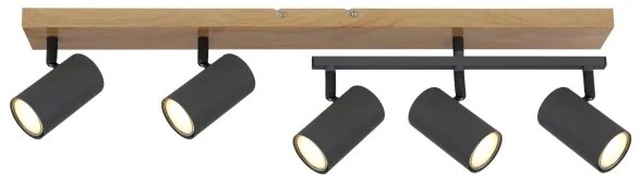 Globo 57911-5G - Faretto ROBBY 5xGU10/35W/230V marrone/nero