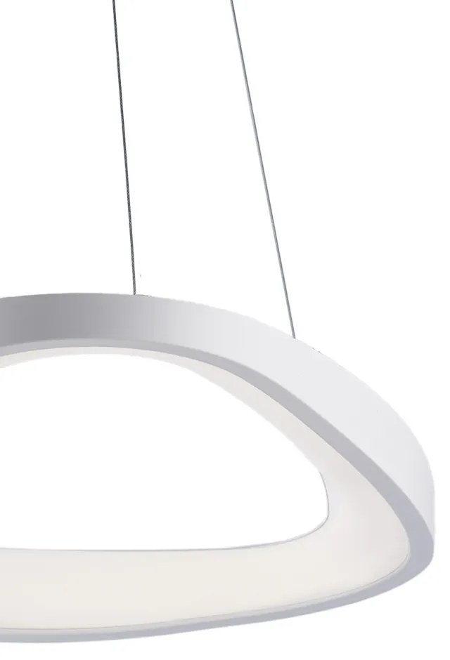 Sospensione Moderna Triangolare Anna Led Integrato In Alluminio Bianco