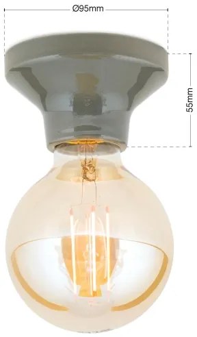 Orion - Plafoniera FROST 1xE27/60W/230V grigia